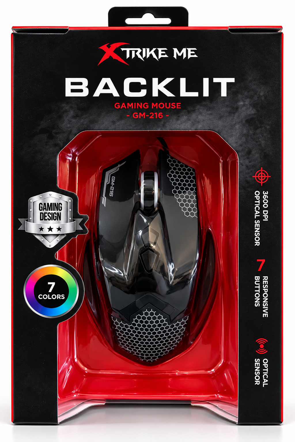 XTRIKE ME - Mouse Gaming cu Iluminare Backlit GM-216