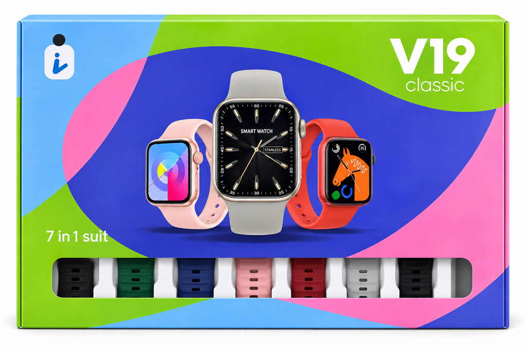 Smartwatch V19 Classic – Ceas Inteligent cu Monitorizare Activitate
