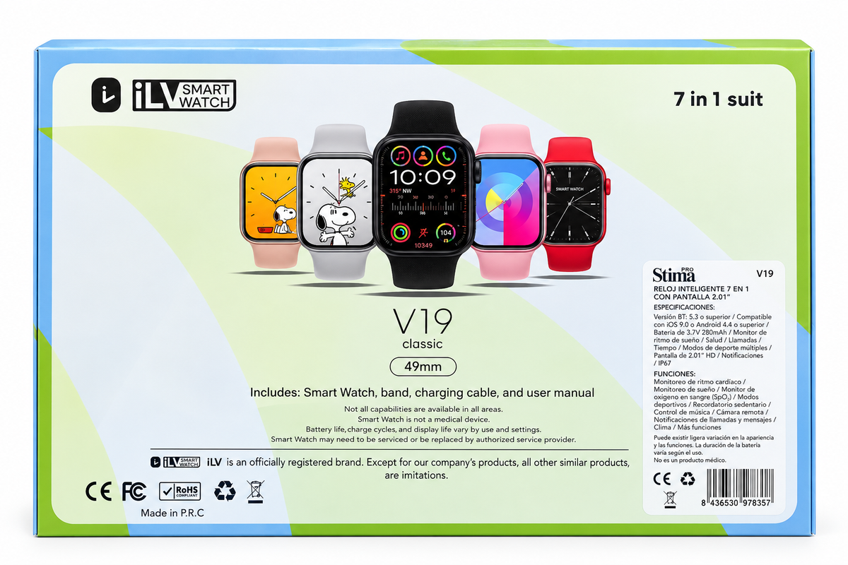Smartwatch V19 Classic – Ceas Inteligent cu Monitorizare Activitate
