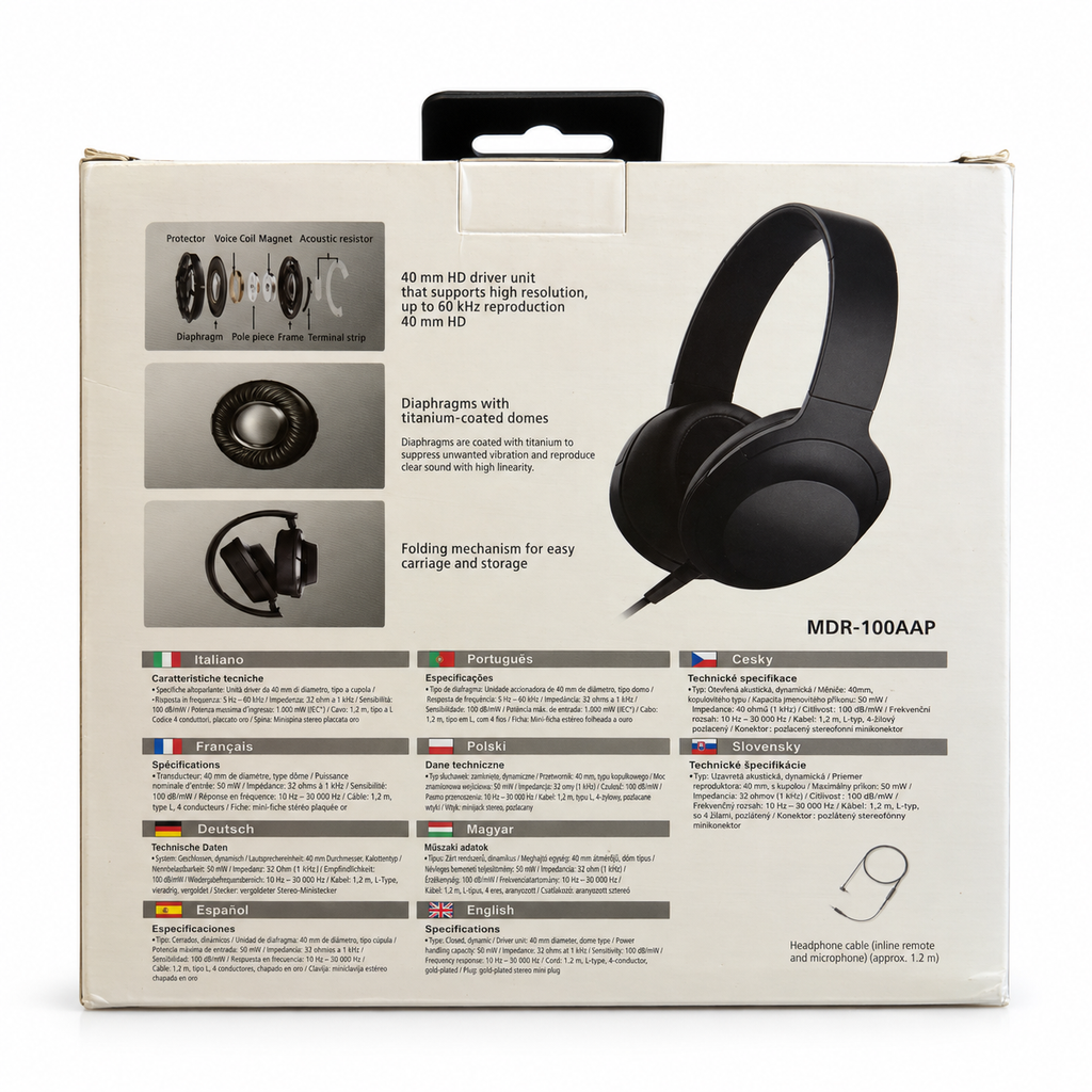 Extra Bass Stereo Headphones MDR-100AAP