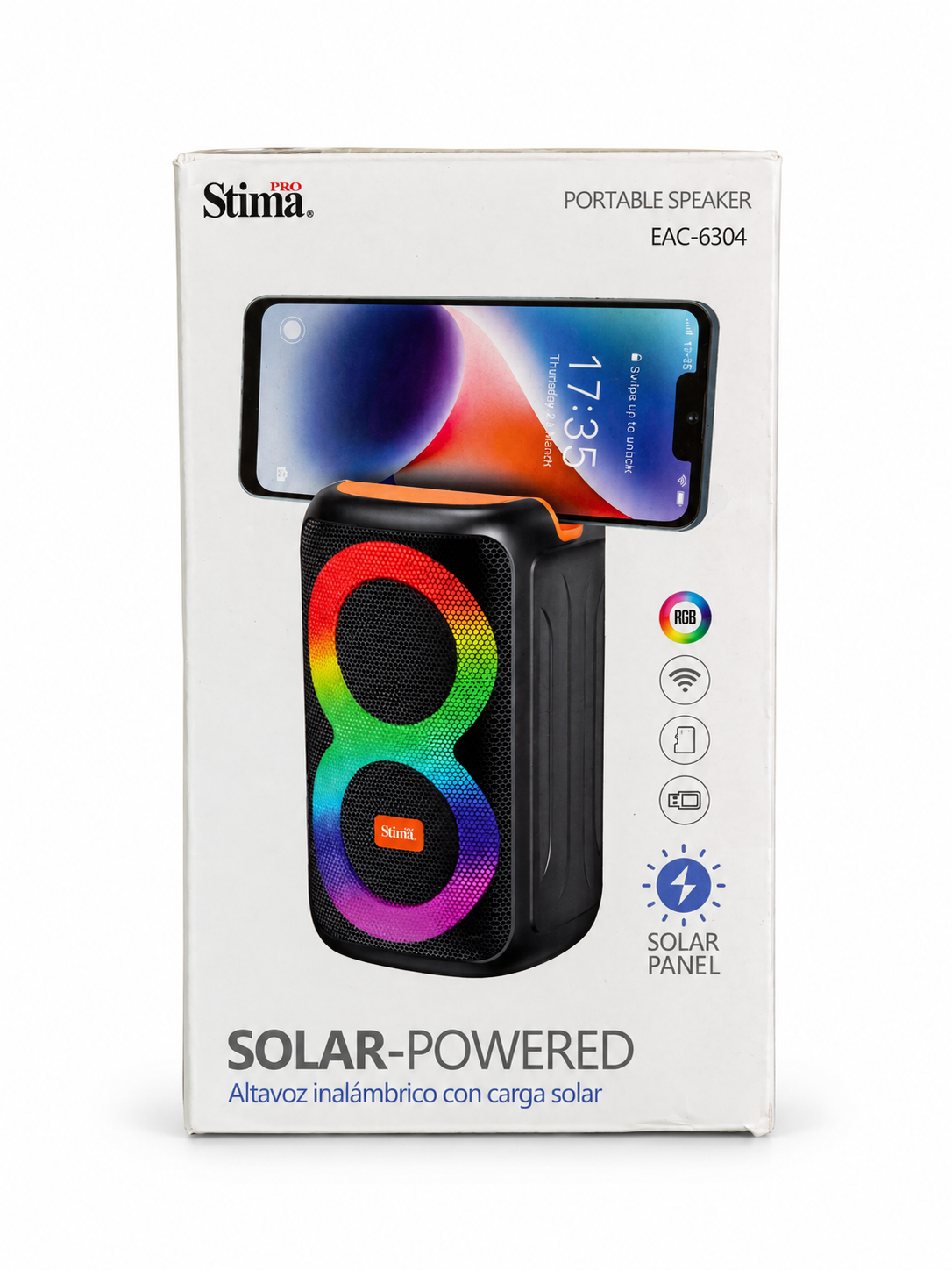 EAC 6304 Solar Powered Speaker – Boxă Wireless cu Suport pentru Telefon
