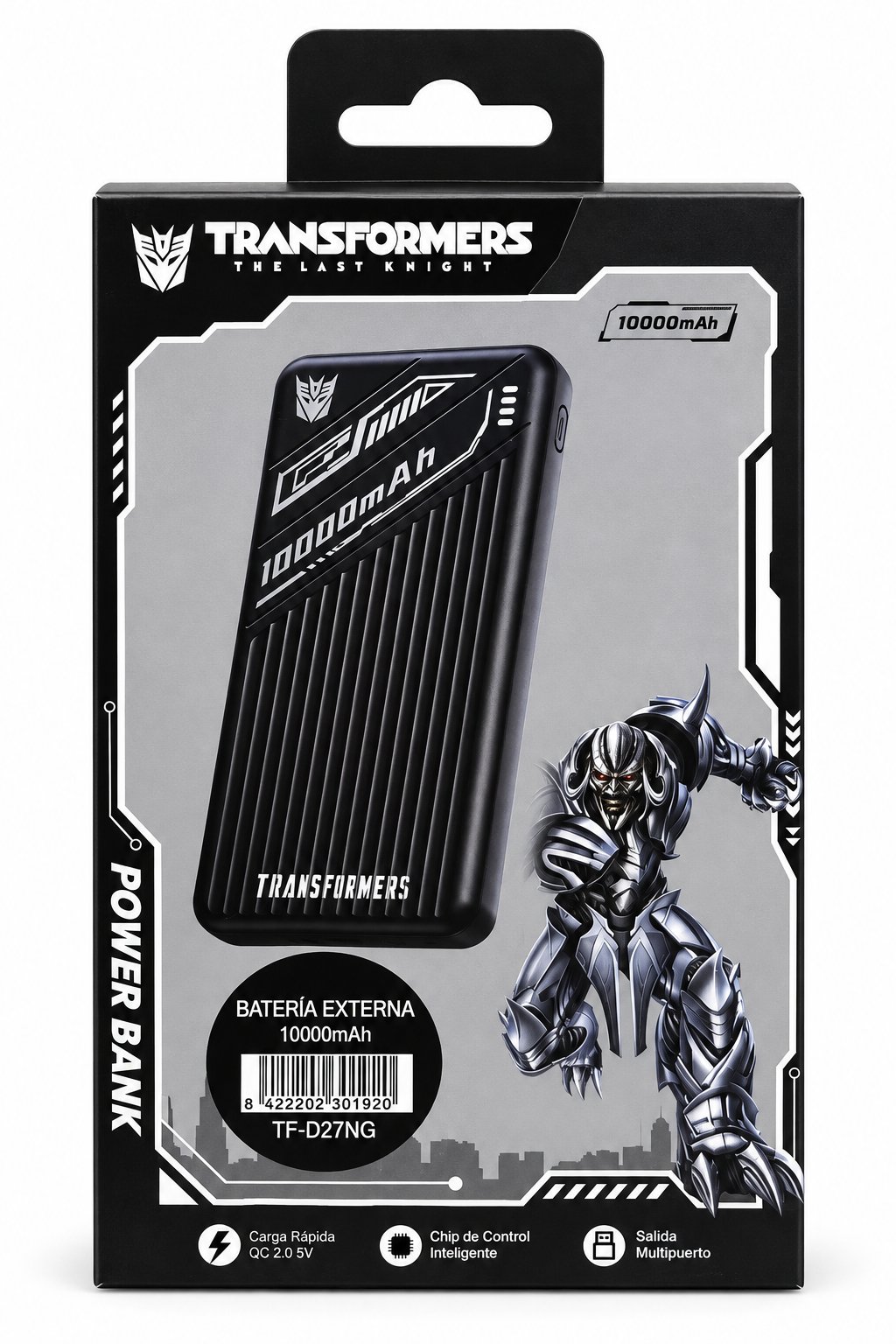 Transformers Power Bank 10.000 mAh – Baterie Externă Neagră