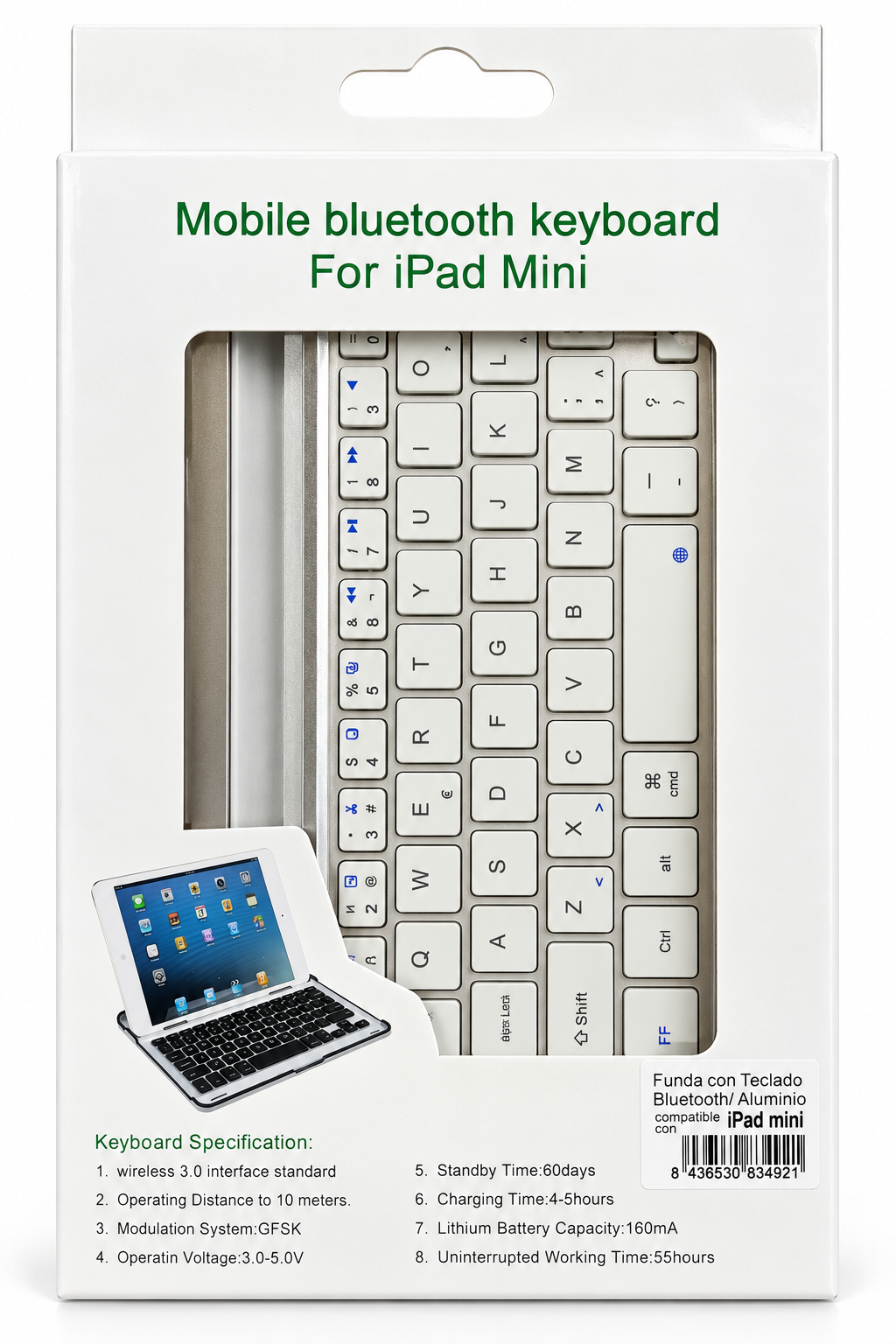 Tastatură Bluetooth pentru iPad Mini – Wireless, Compactă