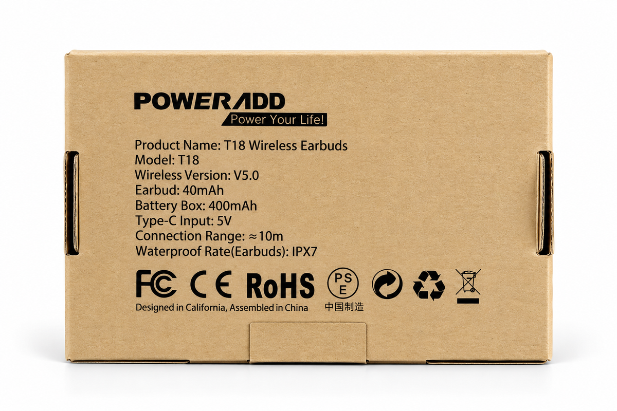Poweradd T18 Wireless Earbuds S10